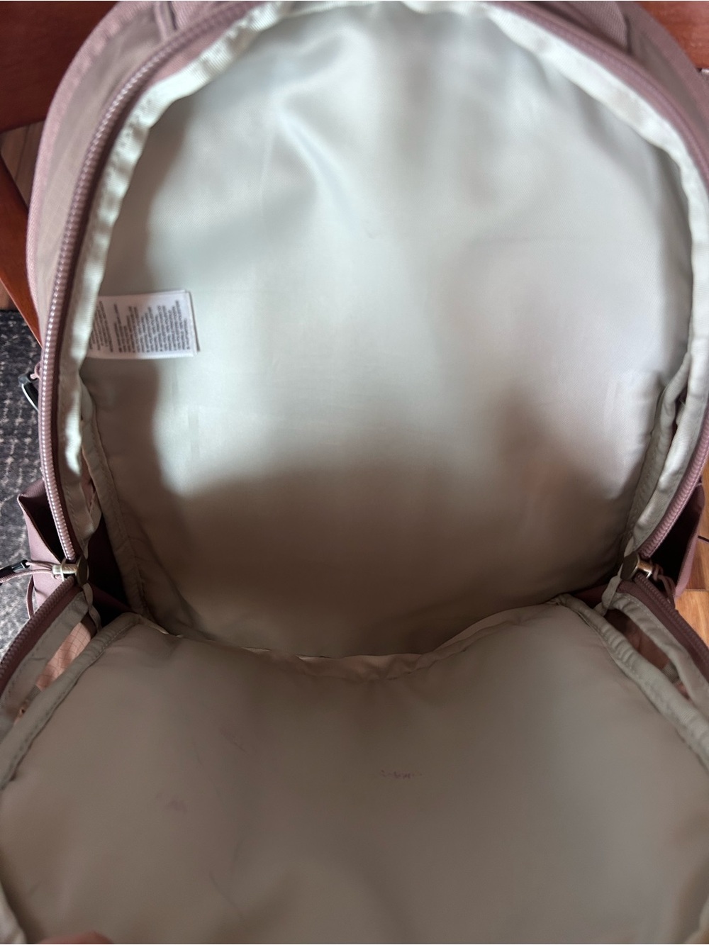 The North Face Pink and Cream Patterned Backpack - Picture 4 of 8